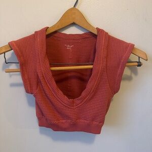 Out from under by urban outfitters waffle knit v-neck cap sleeve